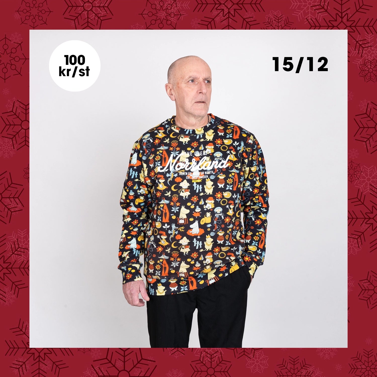 GREAT NORRLAND CREWNECK - MOOMIN RETRO BLACK