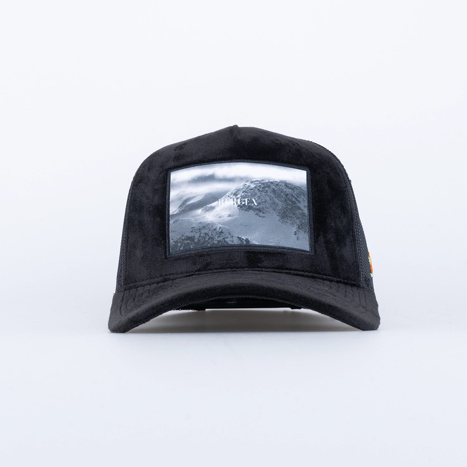 BERGEN VELVET TRUCKER KEPS - BLACK