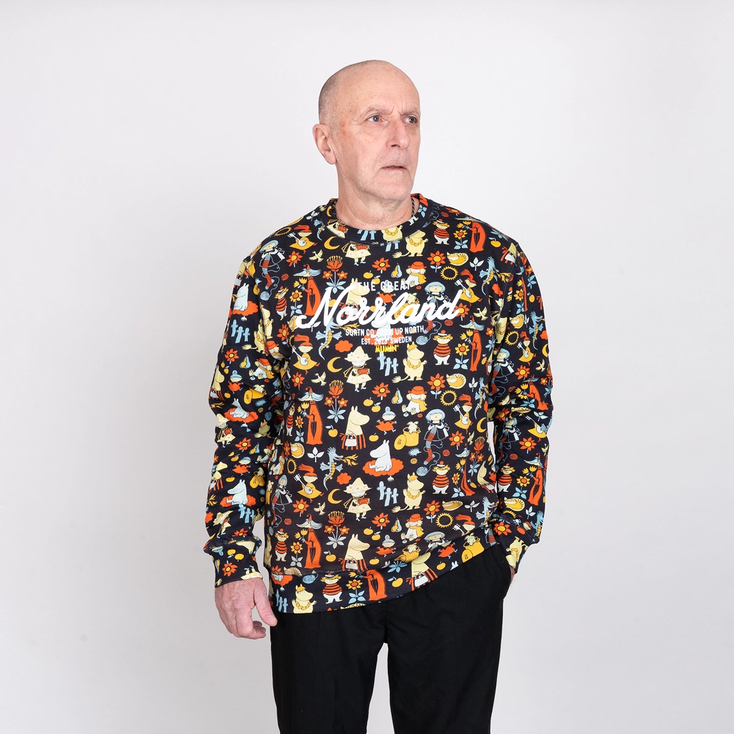 GREAT NORRLAND CREWNECK - MOOMIN RETRO BLACK