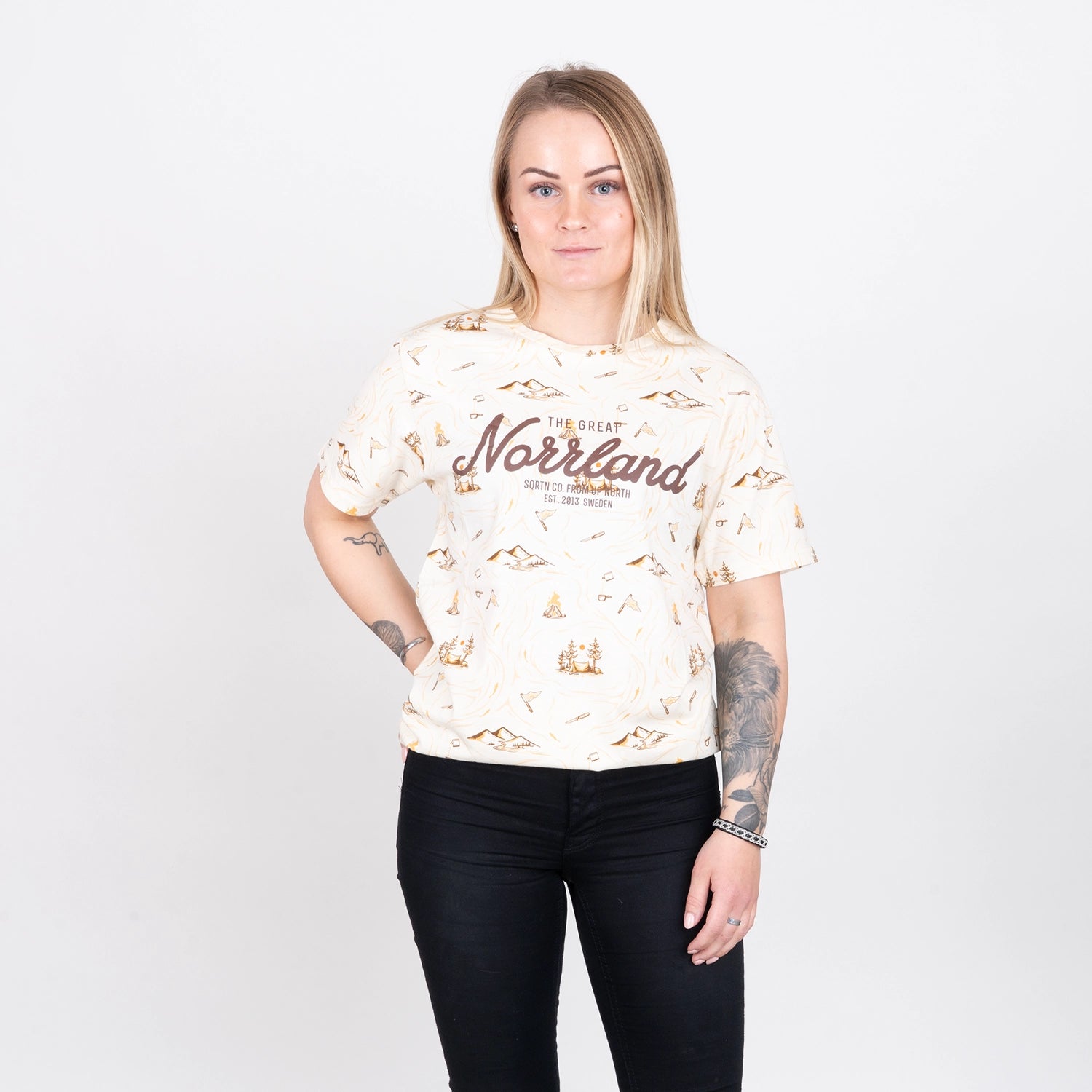 GREAT NORRLAND T-SHIRT - STREAM OFF WHITE