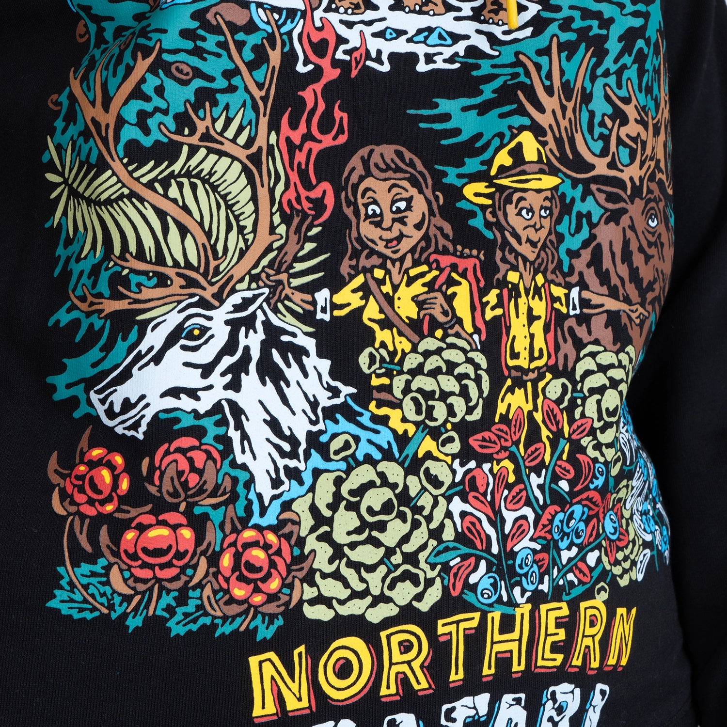 NORTHERN SAFARI HOODIE - BLACK