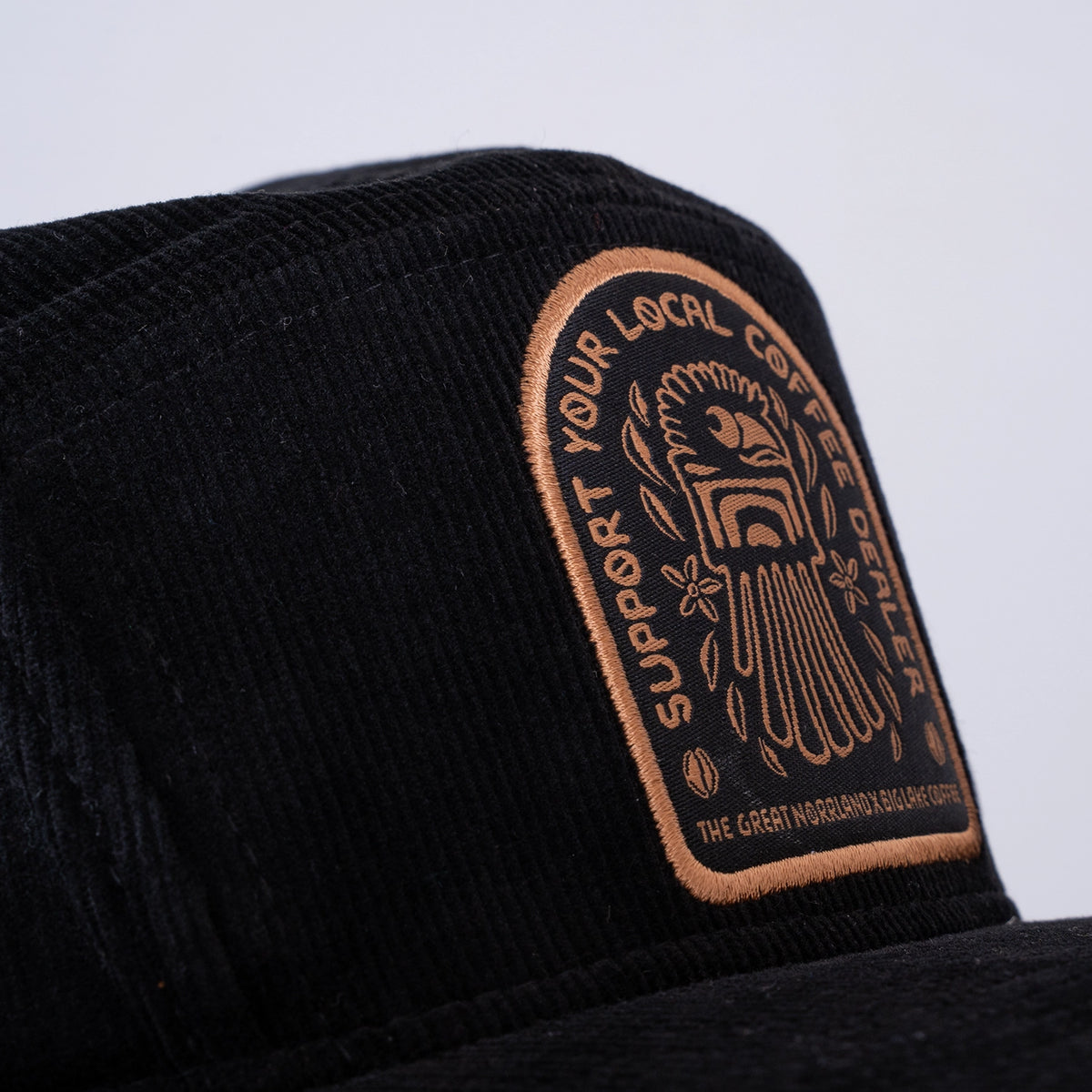 SUPPORT 5-PANEL KEPS - BLACK CORDUROY