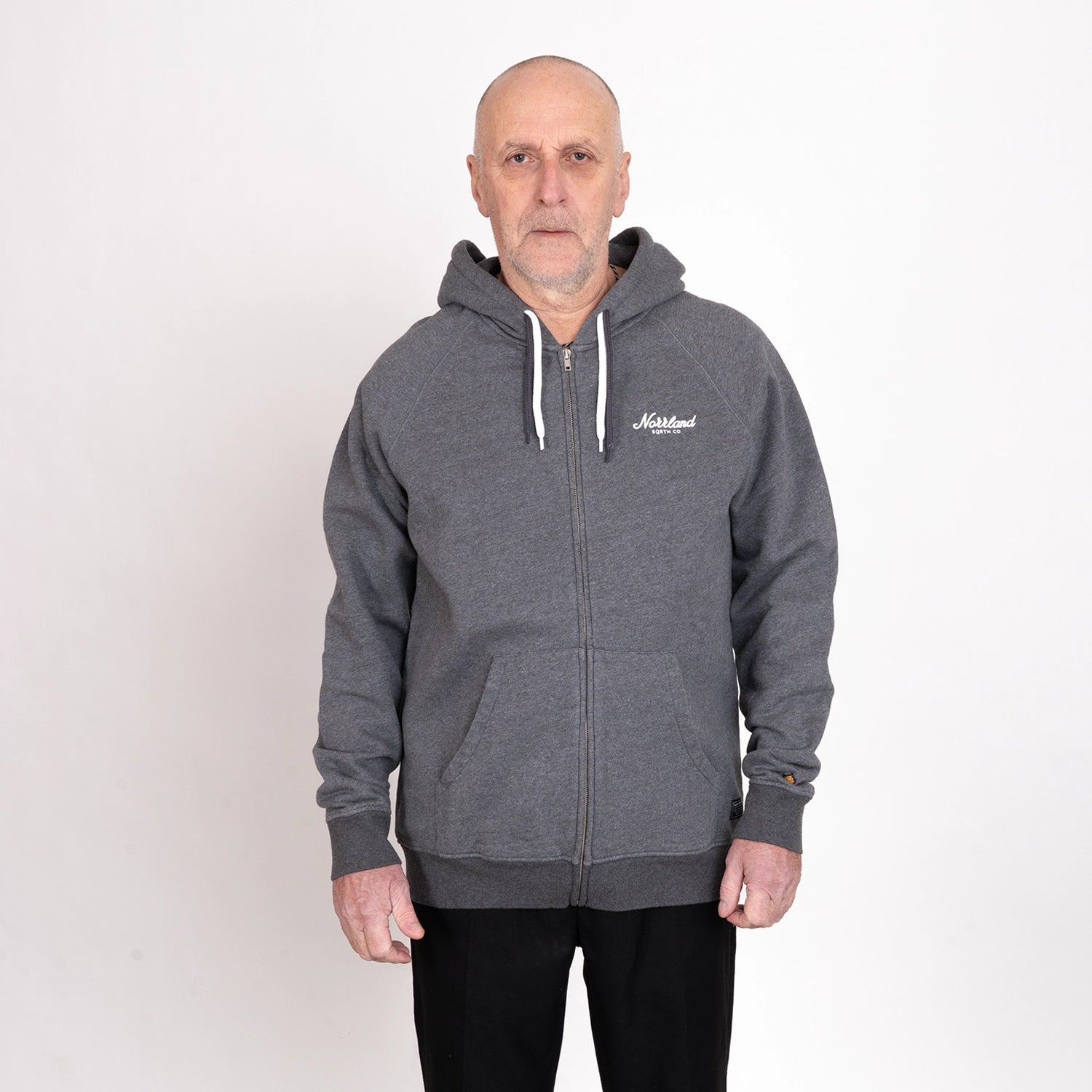 TGN MINI SCRIPT ZIP HOODIE - CHARCOAL