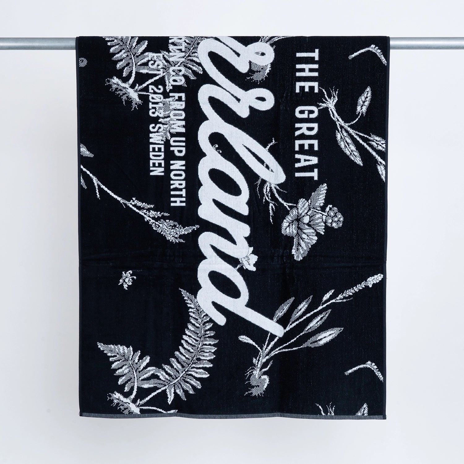 TGN BEACH TOWEL - PLANTS BLACK