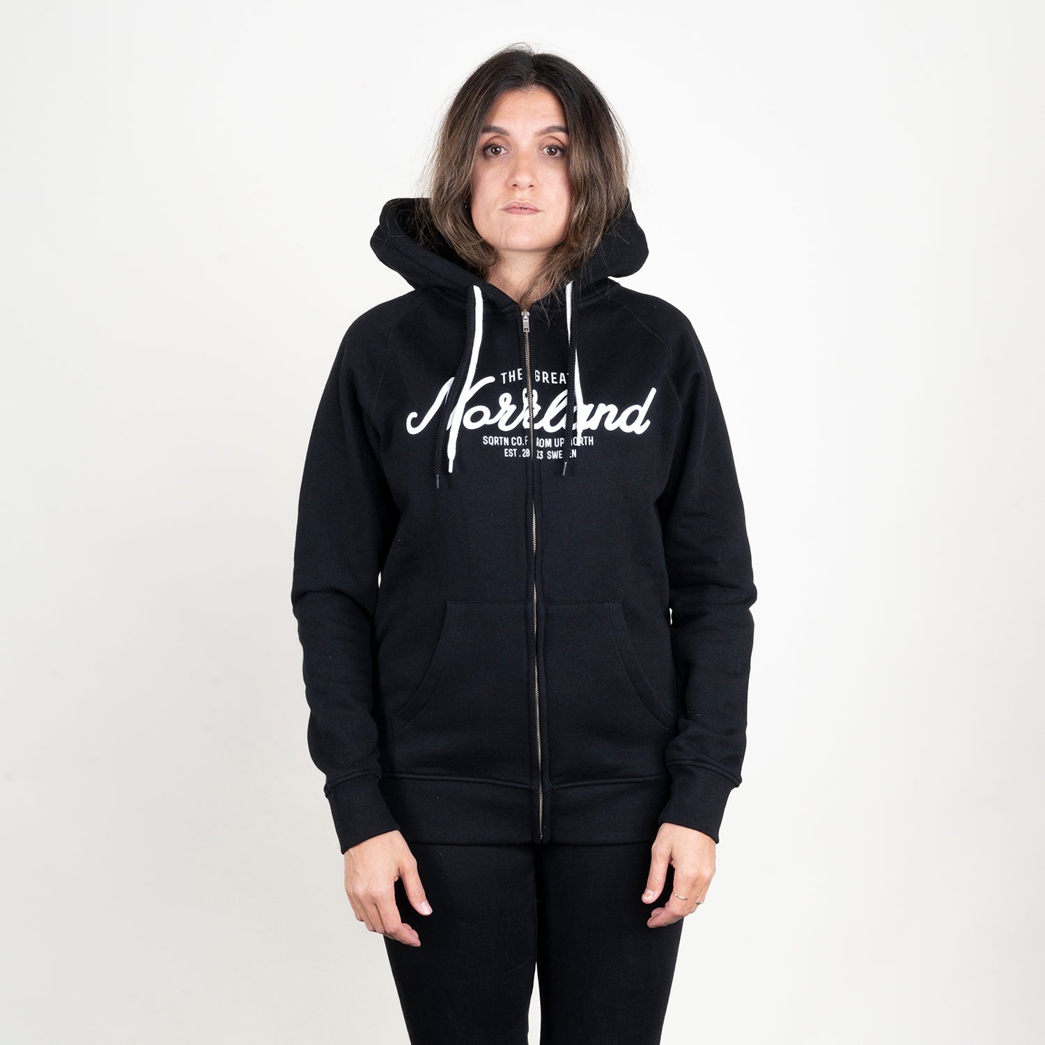 GREAT NORRLAND ZIPHOODIE - BLACK