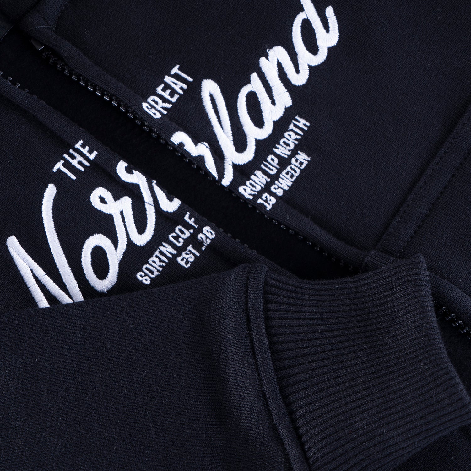 GREAT NORRLAND KIDS ZIPHOODIE - BLACK