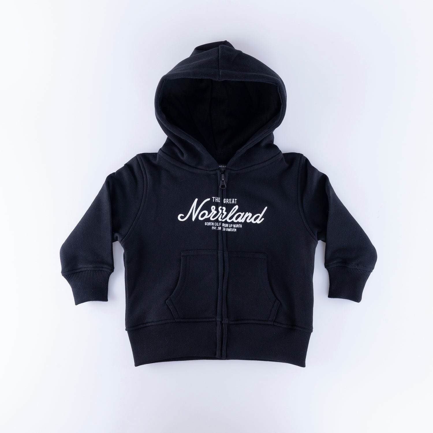 GREAT NORRLAND KIDS ZIPHOODIE - BLACK