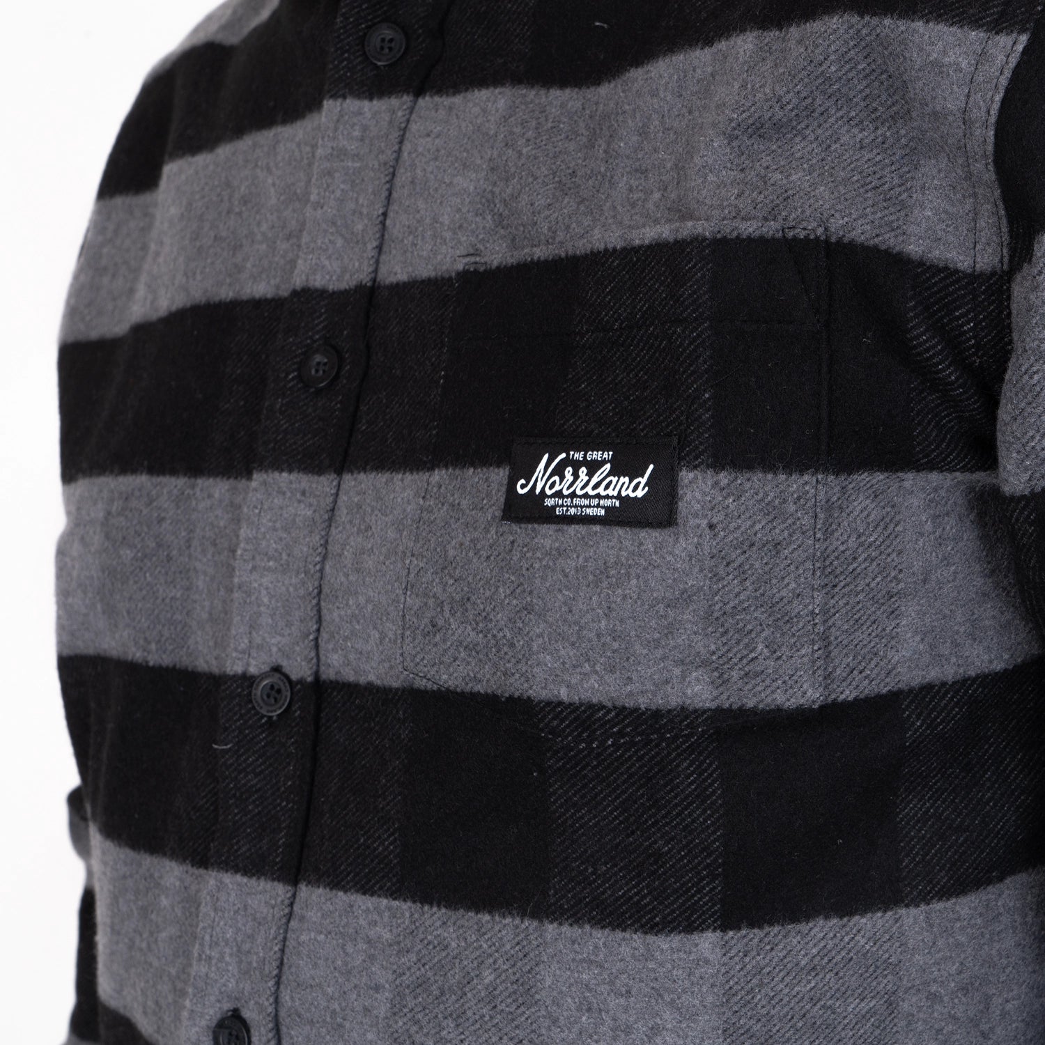 TGN PATCH FLANELL SHIRT - BLACK