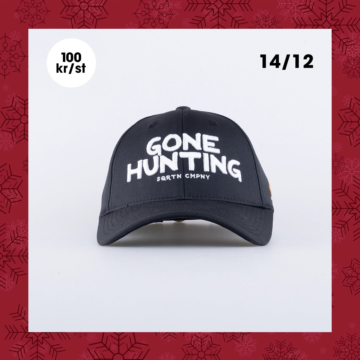 GONE HUNTING COMPACT CAP - HOOKED BLACK