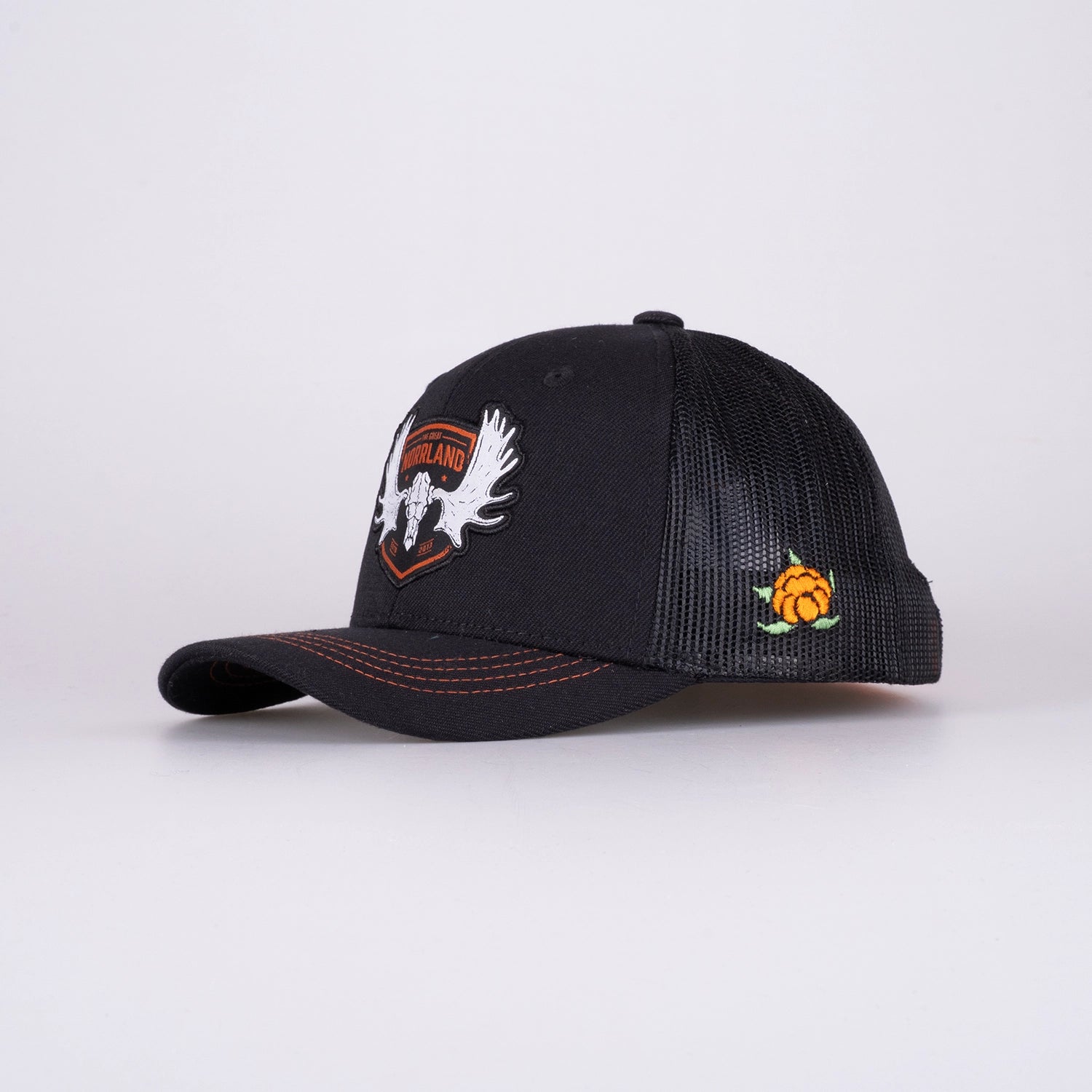 ÄLGEN BADGE KIDS TRUCKER CAP - BLACK