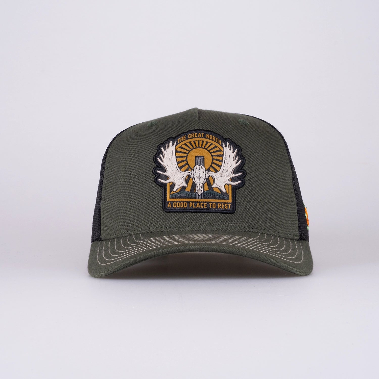 ÄLGHORN TRUCKER KEPS - OLIVE