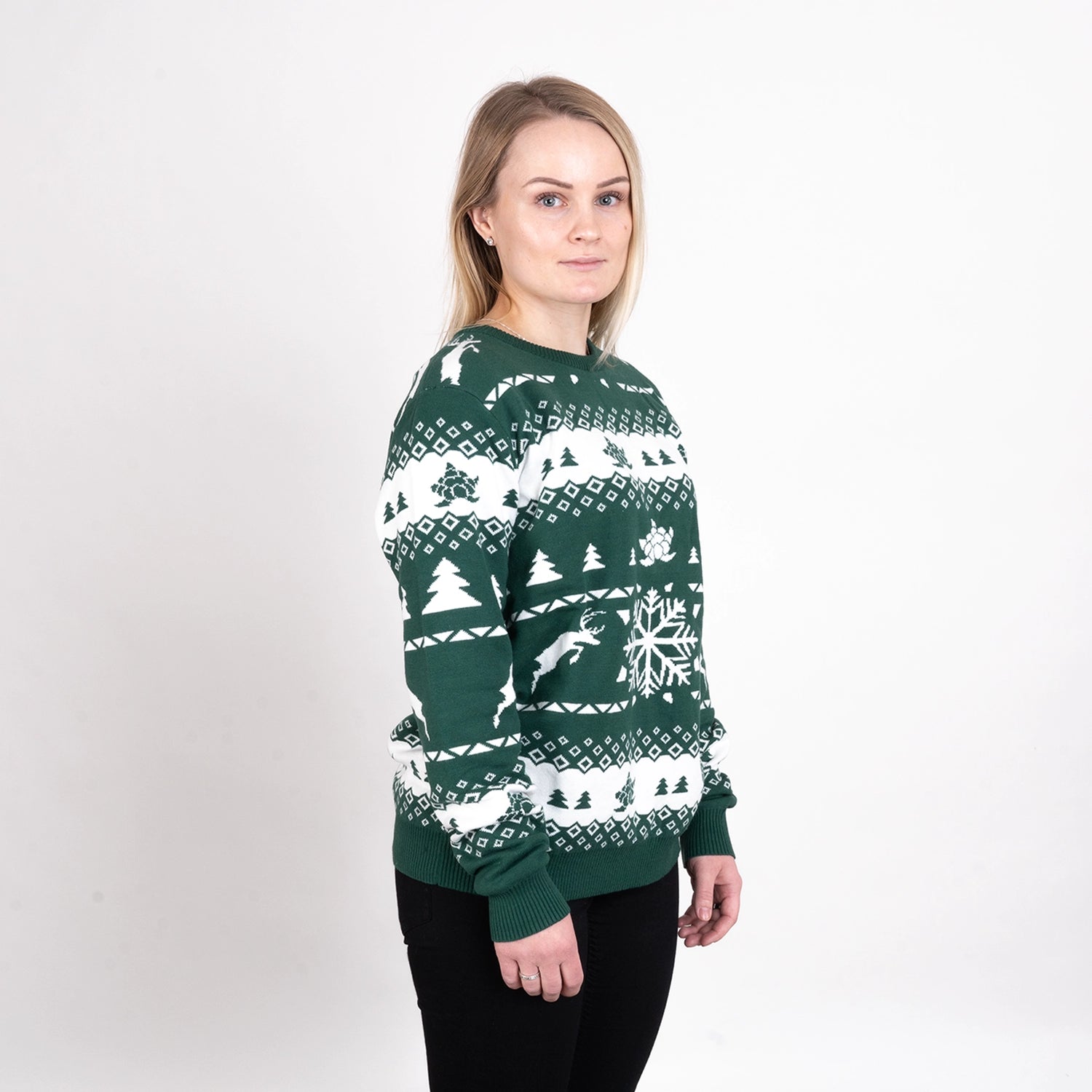 CB JUL KNITTED CREWNECK - HUNTER GREEN