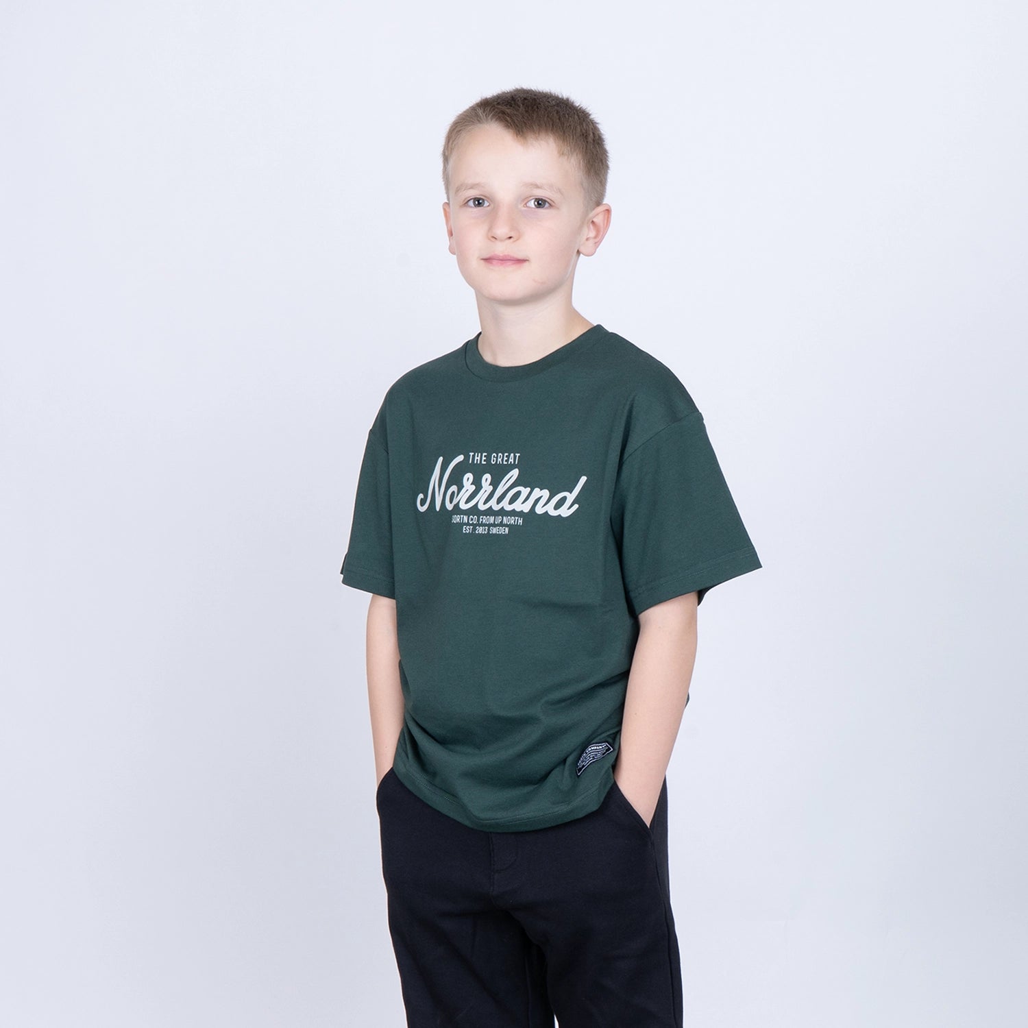 GREAT NORRLAND JUNIOR T-SHIRT - PINE GREEN
