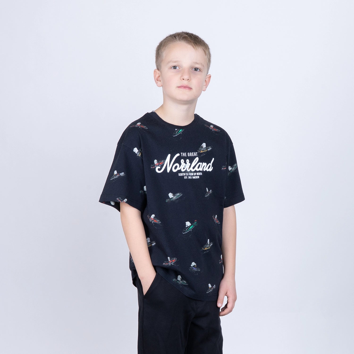 GREAT NORRLAND JUNIOR T-SHIRT - SKOTER BLACK