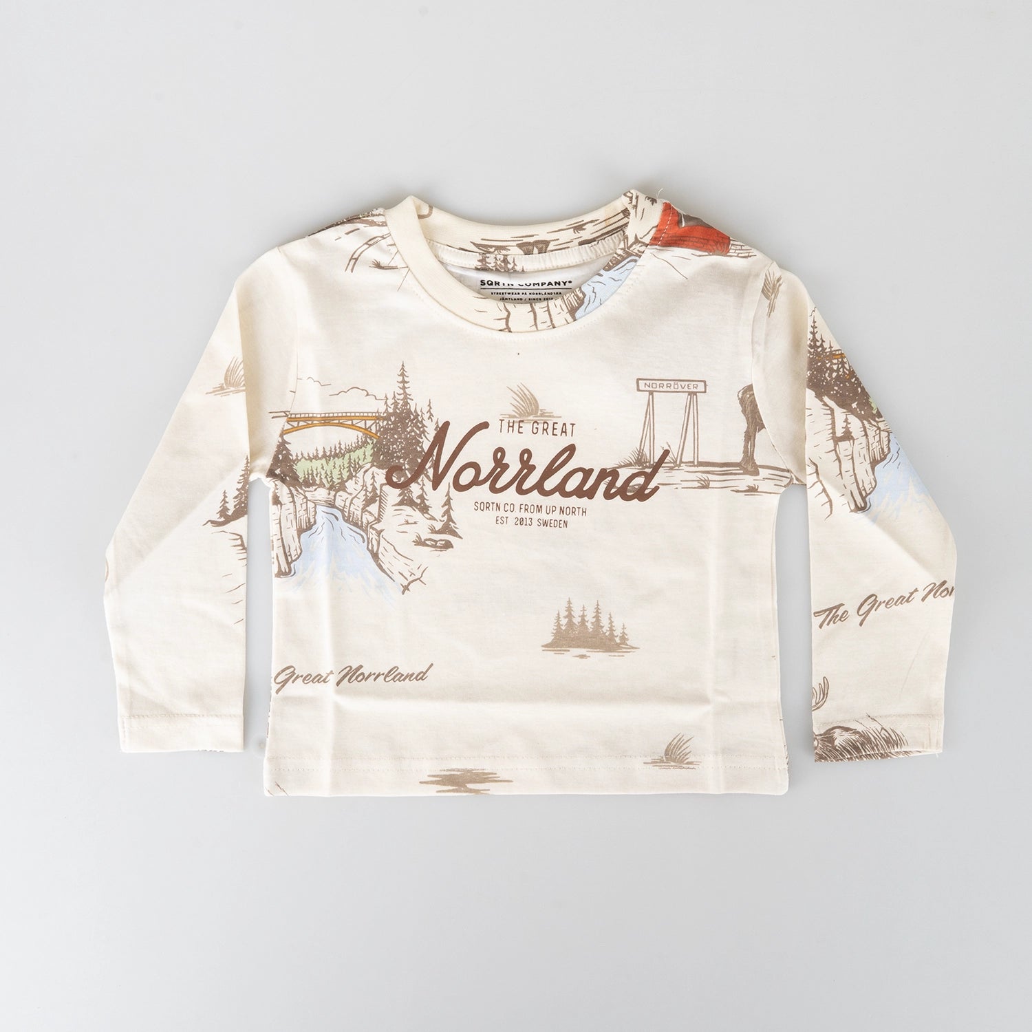 GREAT NORRLAND KIDS LONGSLEEVE - INLANDSRESAN CREAM