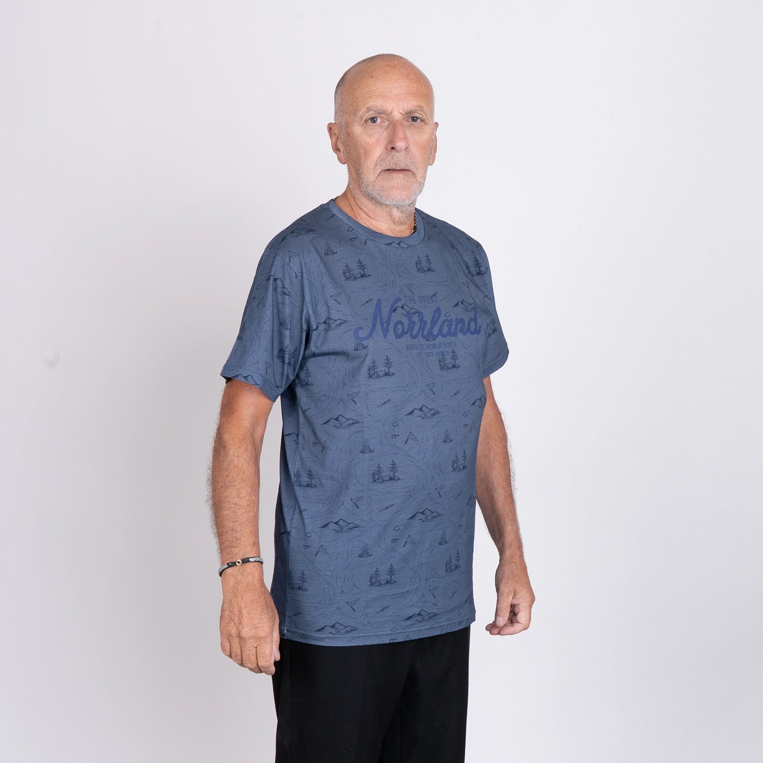 GREAT NORRLAND T-SHIRT - STREAM INDIGO BLUE