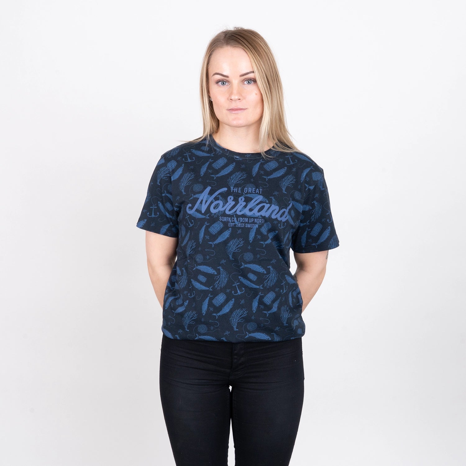 GREAT NORRLAND T-SHIRT - STRÖMMING NAVY