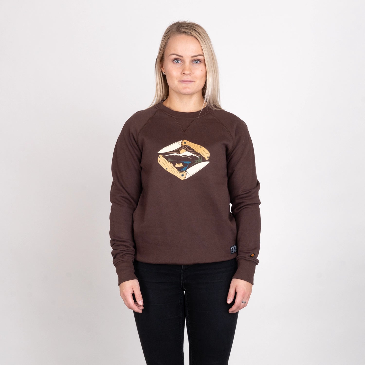 POCKET KNIFE CREWNECK - COFFEE BROWN