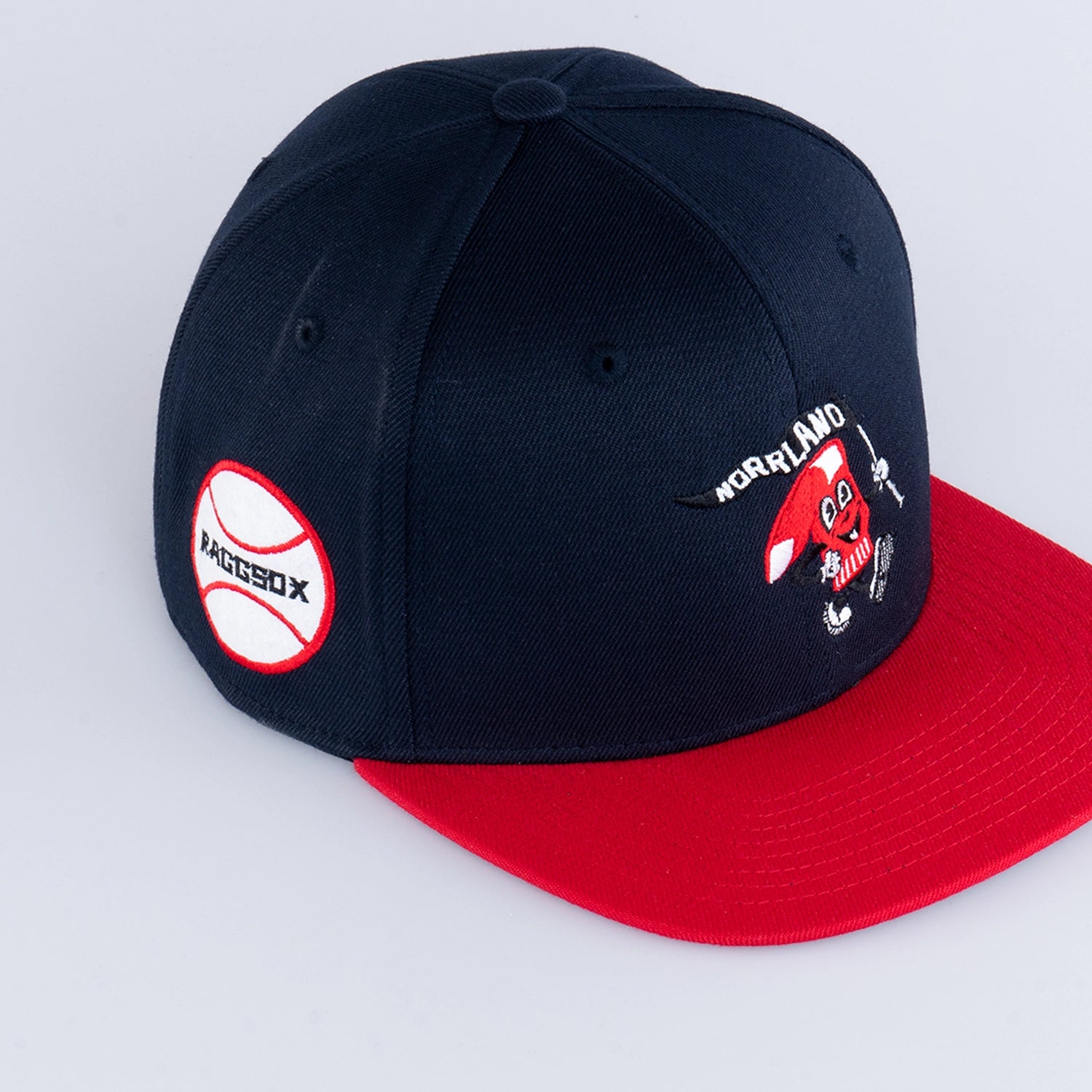 RAGGSOX FITTED CAP - NAVY / RED