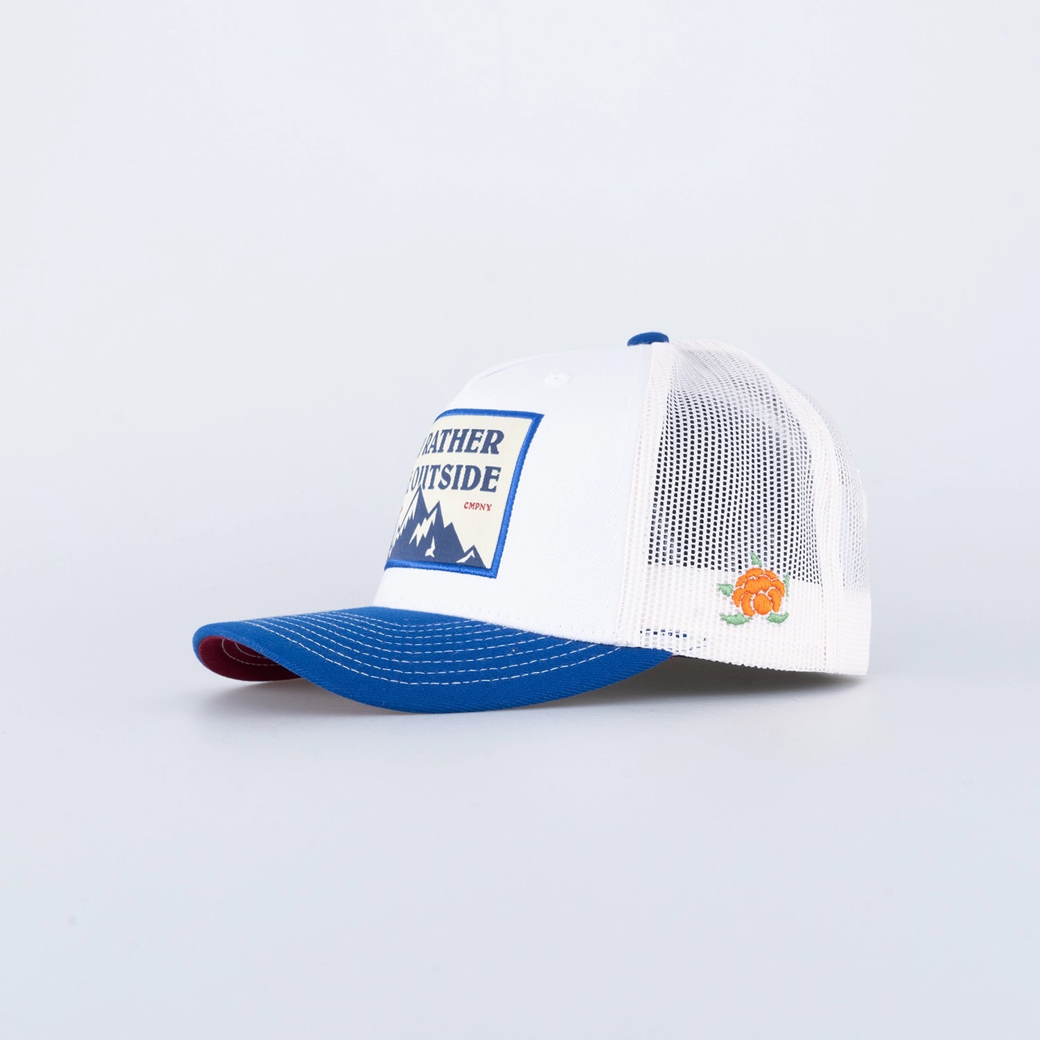 RATHER TRUCKER KEPS - HOOKED WHITE