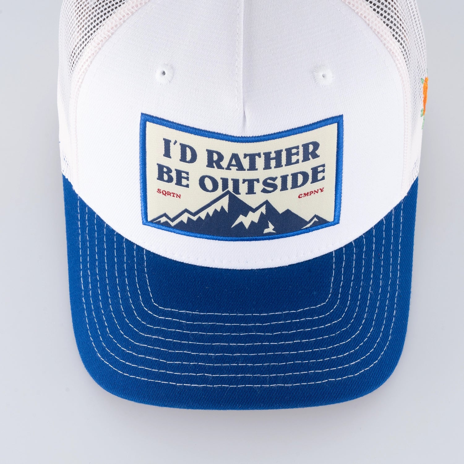 RATHER TRUCKER KEPS - HOOKED WHITE