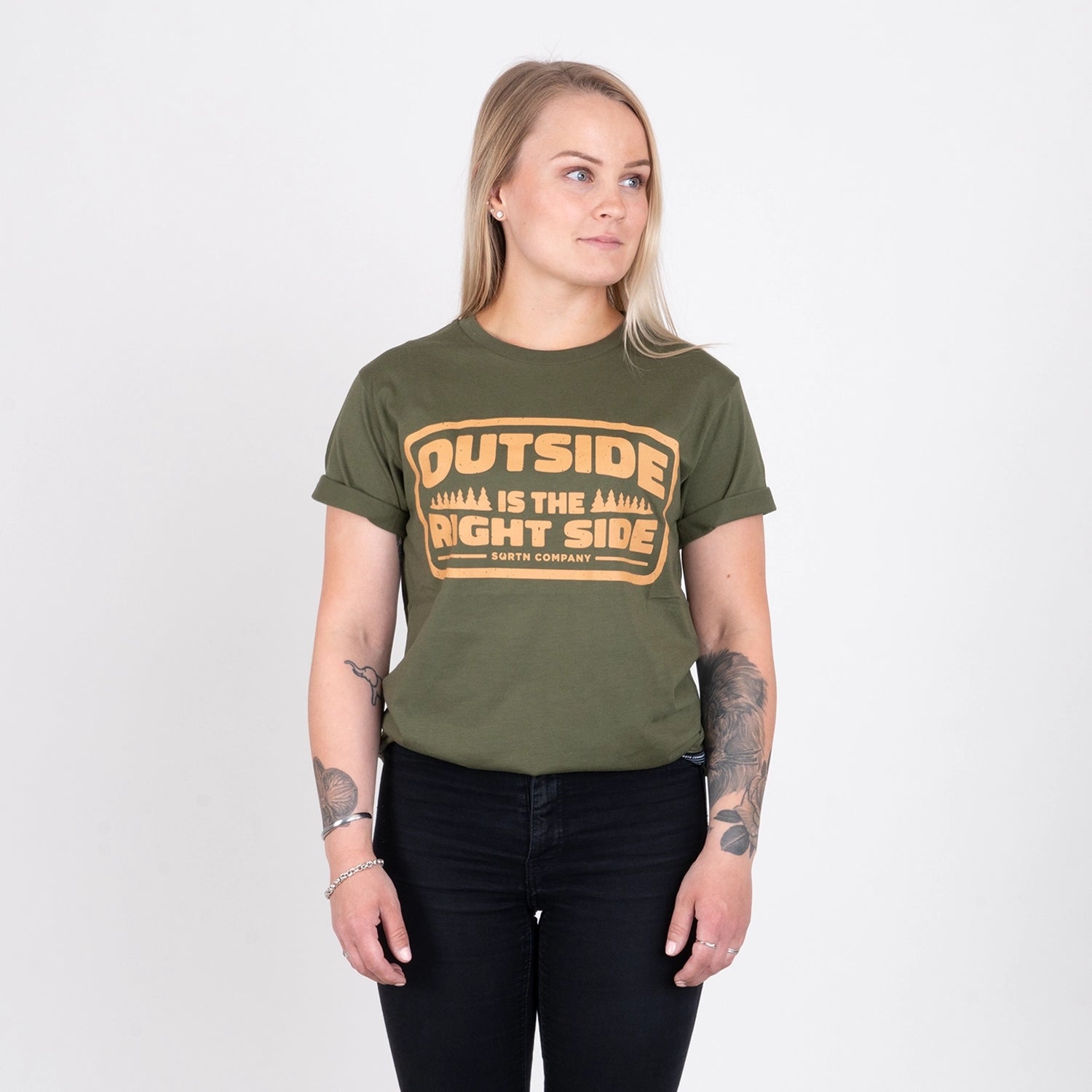 RIGHT SIDE T-SHIRT - RIFLE GREEN