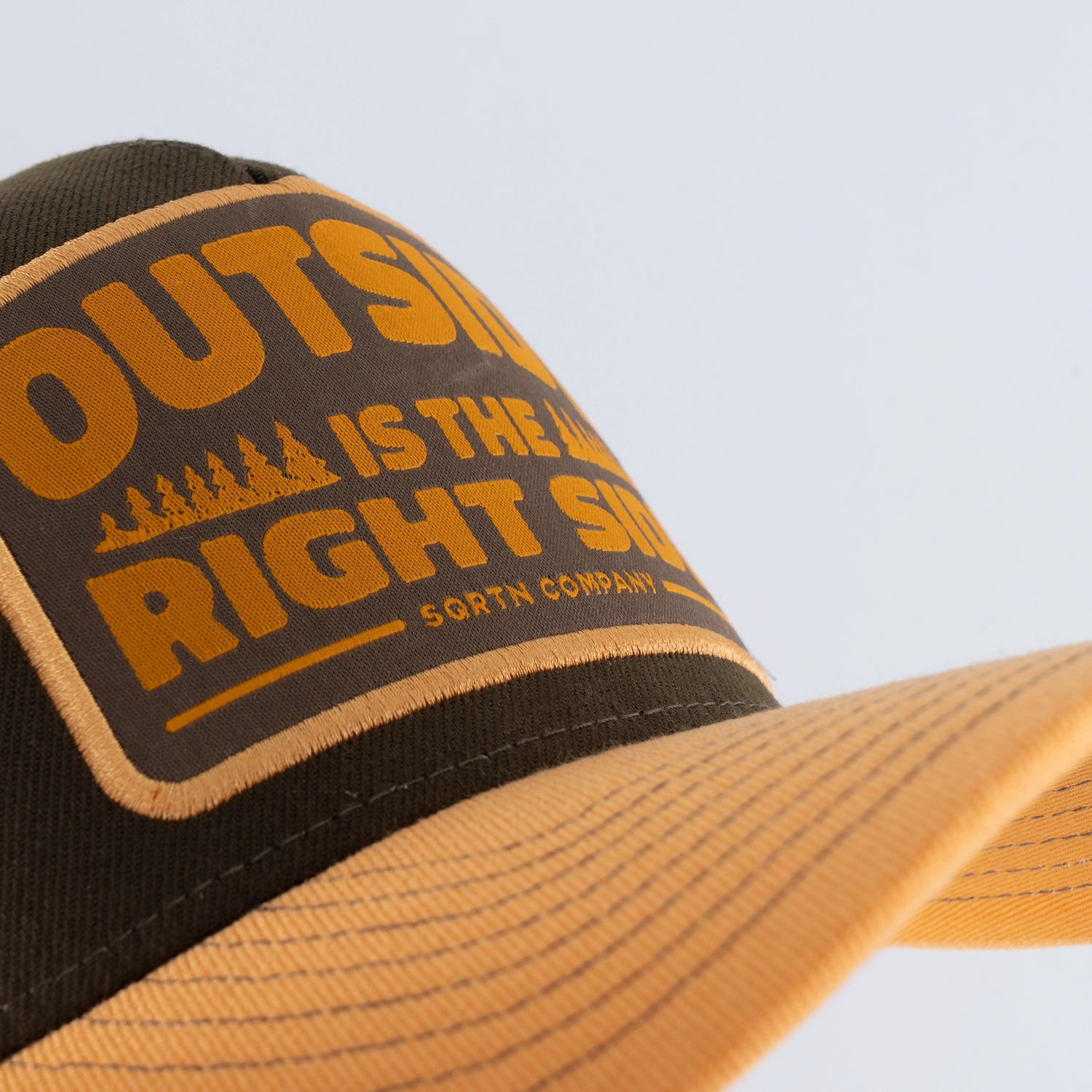 RIGHT SIDE TRUCKER KEPS - HOOKED OLIVE