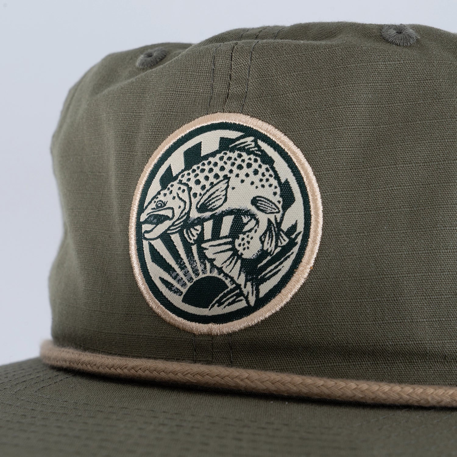 TROUT 6-PANEL CAP - OLIVE