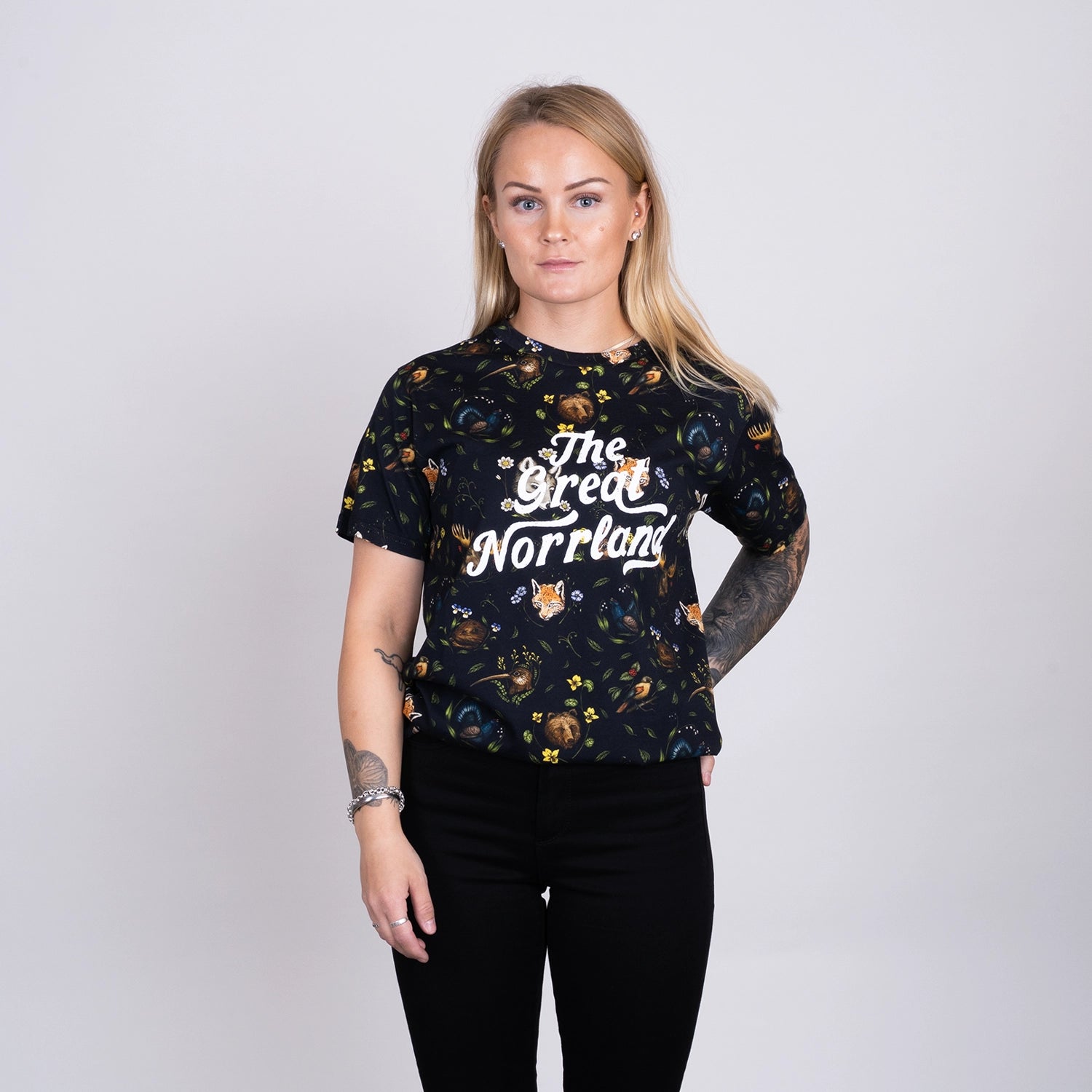WORDMARK T-SHIRT - LANDSKAP BLACK