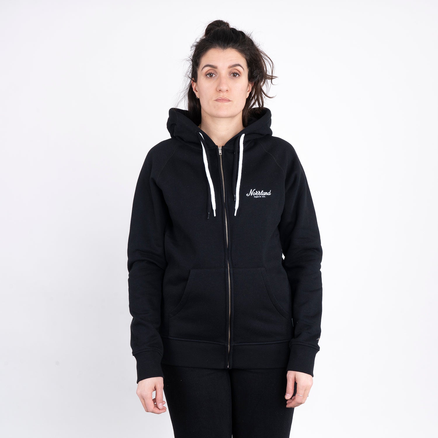 TGN MINI SCRIPT ZIPHOODIE - BLACK